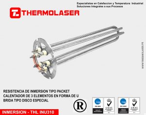 RESISTENCIA DE INMERSION 3 ELEMENTOS EN U